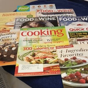 Food & Wine, Betty Crocker, Food Network Etc Set Of 10 Magazine Bound